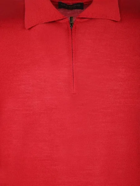 Tricou polo Dell'oglio tricotate roșu