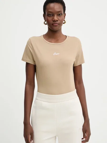 Kratka majica BOSS Orange C Elove embro bež