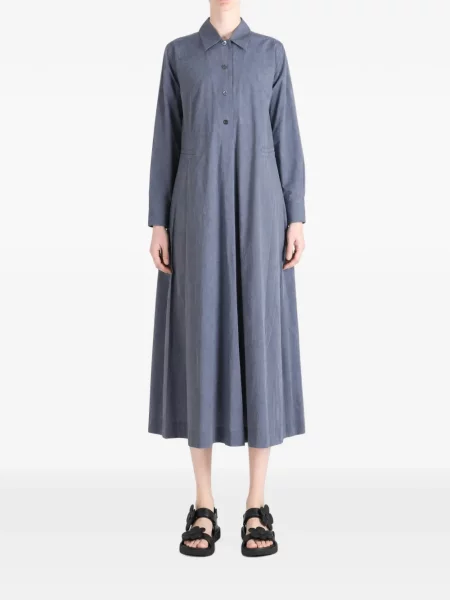 Lung rochie tip cămașă Margaret Howell albastru