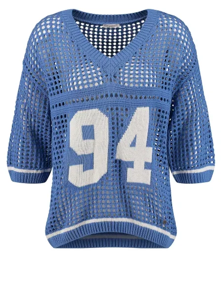 Key Largo Pulover Pier albastru alb