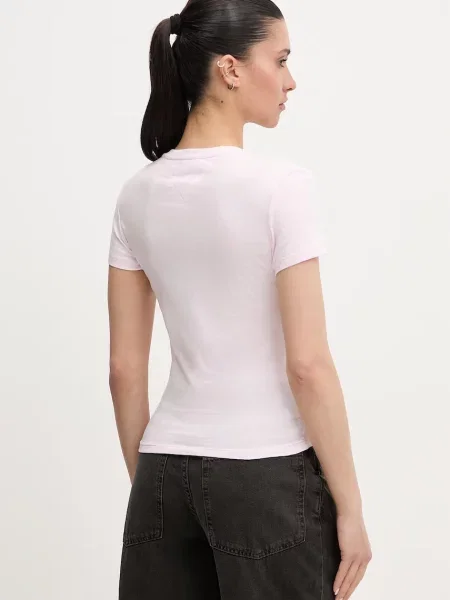 Tommy Jeans basic tričko růžové