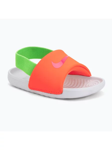 Gyerek papucs Nike Kawa total orange/green strike. Méret: 27 EU zöld