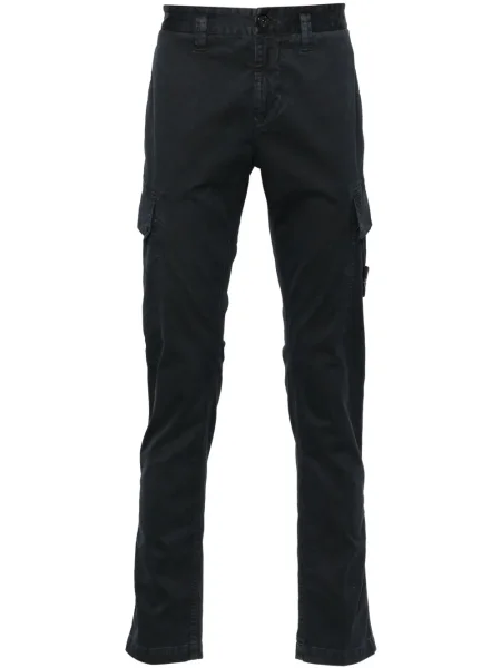 Pantaloni Stone Island cu strasuri albastru
