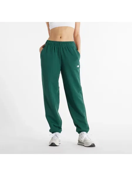 Kalhoty New Balance French Terry Jogger night watch green zelené