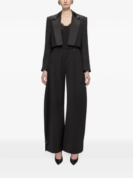 Pantaloni Nissa de lână negru