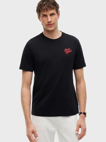 Футболка Tommy Hilfiger с принтом черная