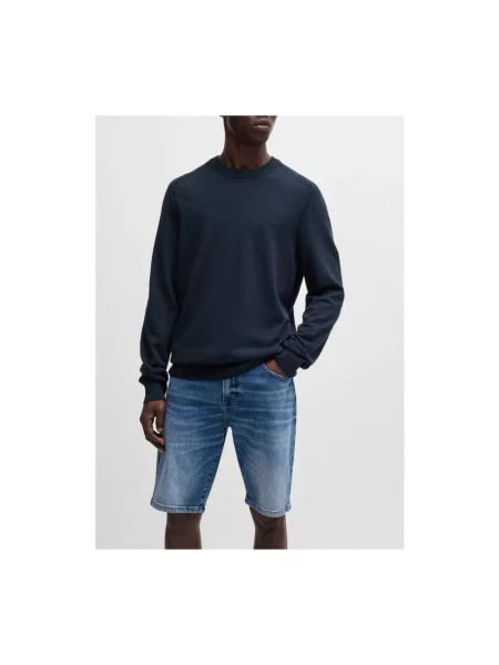 BOSS Orange sweter granatowy lekki niebieski