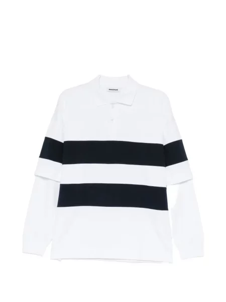 Tricou polo Darkpark cu dungi alb