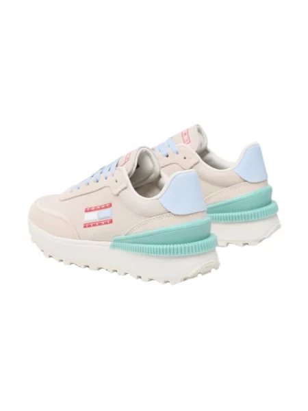Sneakersy Tommy Jeans skórzane klasyczne beżowe