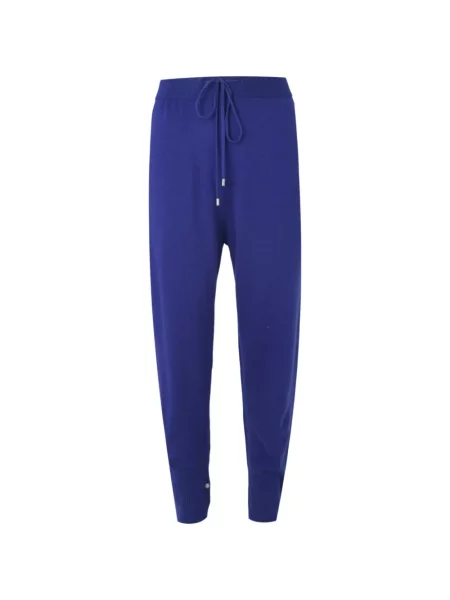 Pantaloni Izaak Azanei conici cu cordon albastru