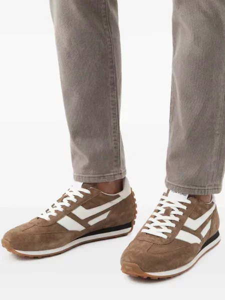 Szarvasbőr sneaker Tom Ford barna