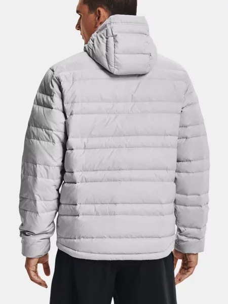 Geacă cu puf Under Armour cu glugă gri