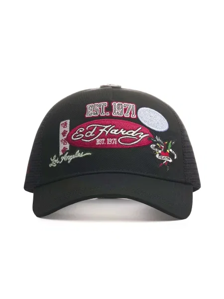 Ed Hardy Șapcă Est Varsity portocaliu caisă / sângeriu negru