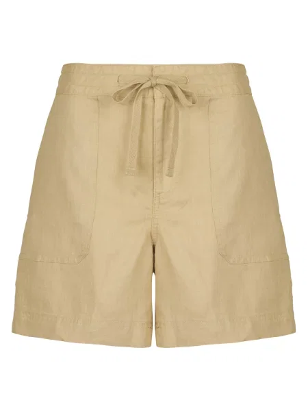 Ľanové šortky Lauren Ralph Lauren béžová