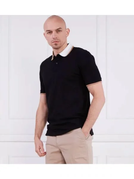 BOSS BLACK Tenisz póló Parlay fekete