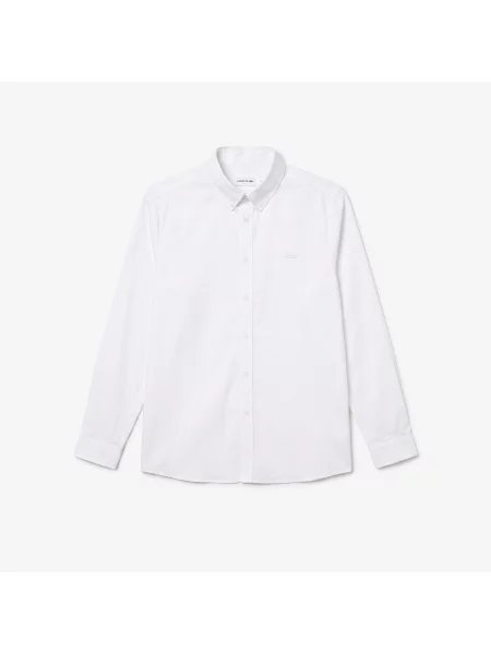 Lacoste Koszula Z Długim Rękawem biała