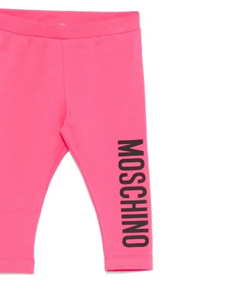 Legginsy dziecięce Moschino różowe