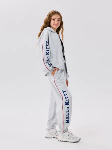 Sinsay Tepláky jogger Hello Kitty šedá