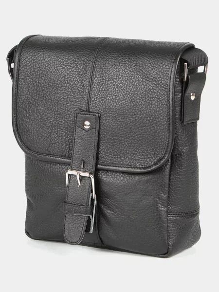 Кожаная сумка через плечо Shvigel черная