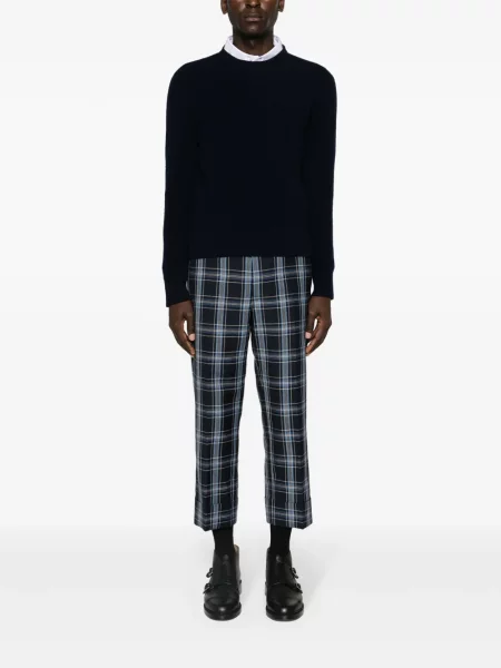 Vilnonis dryžuotas megztinis Thom Browne mėlyna