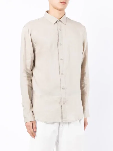 Lněná dlouhá košile Armani Exchange