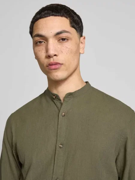 Koszula casualowa o kroju regular fit z mieszanki bawełny i lnu Jack & Jones