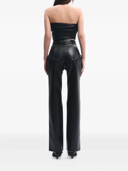 Pantaloni scurți Lika cu șireturi din dantelă negru