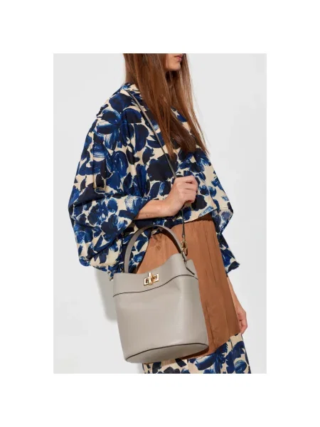 Torebka crossbody Furla skórzana beżowa