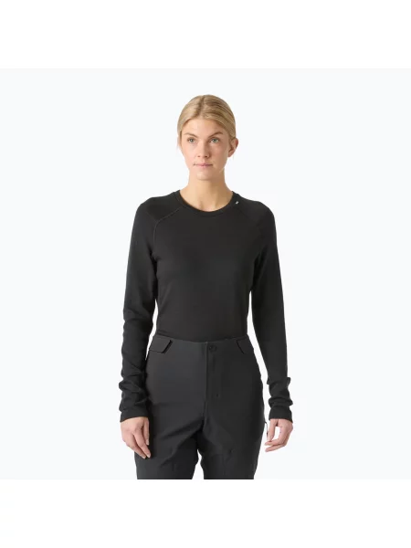 Bluză termoactivă pentru femei Helly Hansen Lifa Merino Midweight black negru