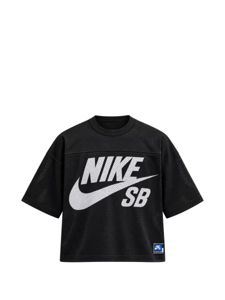Lung tricou Nike cu buline din fleece negru