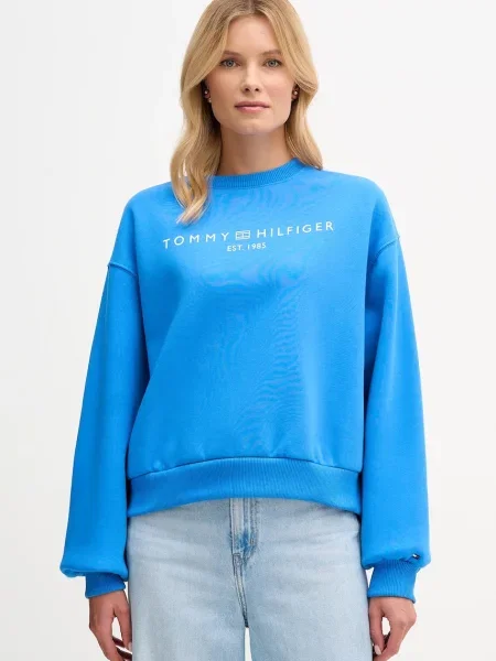 Tommy Hilfiger dukserica ženska s pamukom plava