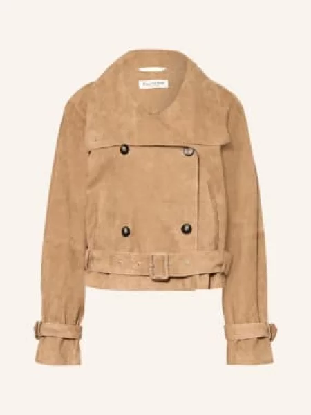 Marc O'polo Kurtka Skórzana beige brązowa