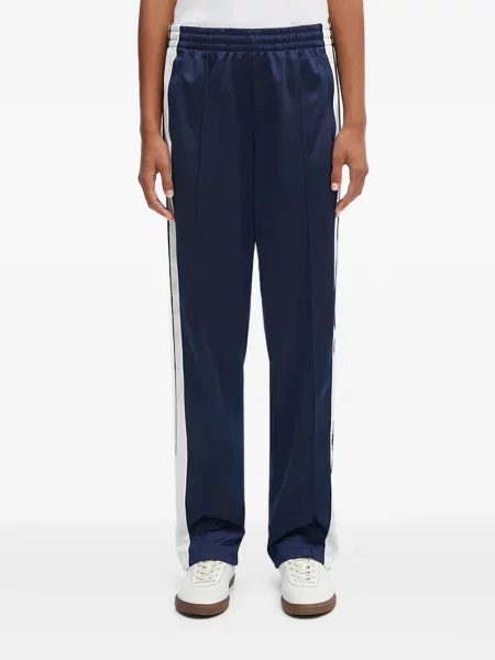 Pantaloni Adidas tricotate cu autograf alergare albastru
