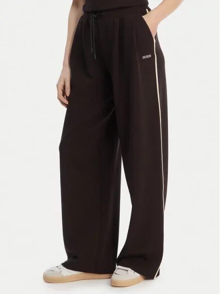 Guess Spodnji del trenirke Wide Leg rjava