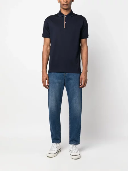 Dryžuota polo marškinėliai Paul Smith mėlyna