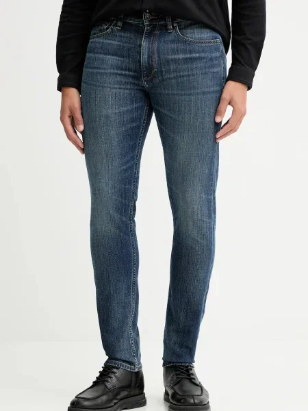 Rag & Bone jeans din amestec de cașmir bleumarin