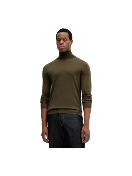 Sweter z golfem Colmar zielony