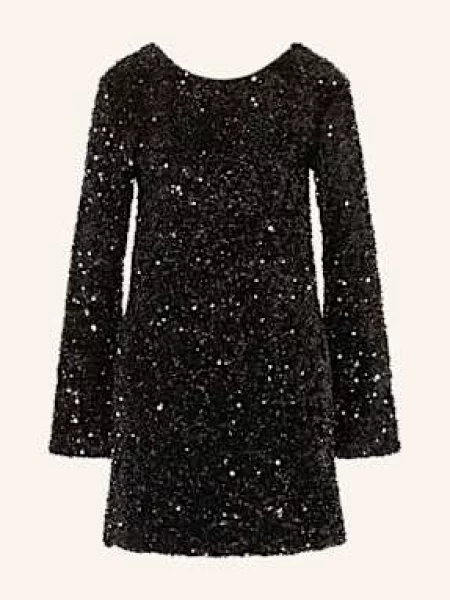 Gina Tricot Sukienka Z Cekinami schwarz czarna