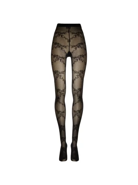 Dresuri Wolford cu model floral din dantelă negru