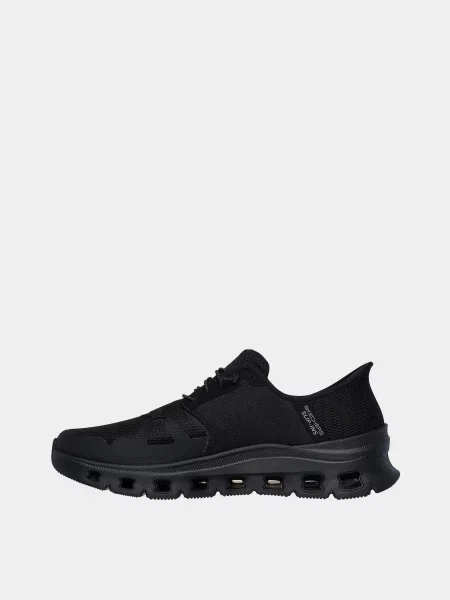 Кожаные повседневные кроссовки Skechers черные