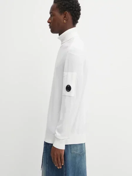 C.P. Company sweter z wełną lekki beżowy