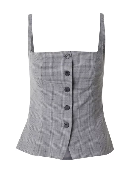 WEEKDAY Top Panda bej / gri negru