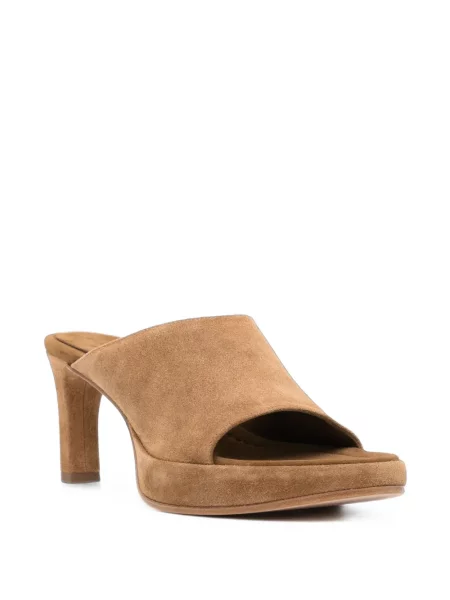 Sandale Balenciaga din piele de căprioară cu platformă maro