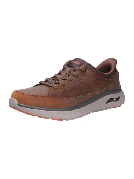 Sneakersy Skechers skórzane brązowe
