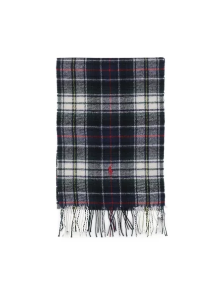 Szal Polo Ralph Lauren wełniana w kratę