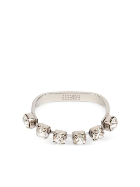 Inel Mm6 Maison Margiela de cristal argintiu
