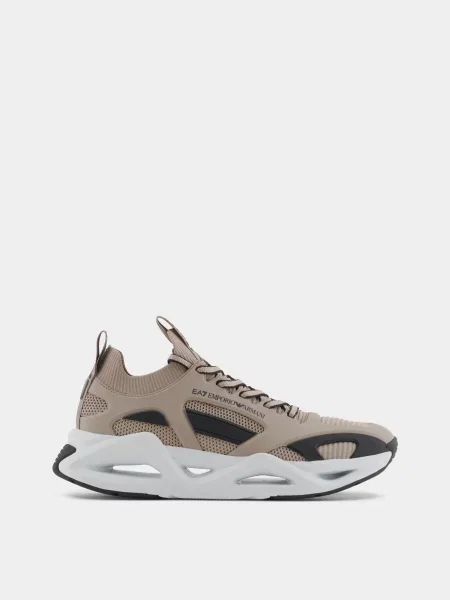 Кросівки чорний/бежевий поліестер/поліуретан чорні