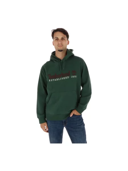Bluza z kapturem Timberland z kapturem zielona