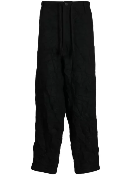 Pantaloni Yohji Yamamoto de lână negru