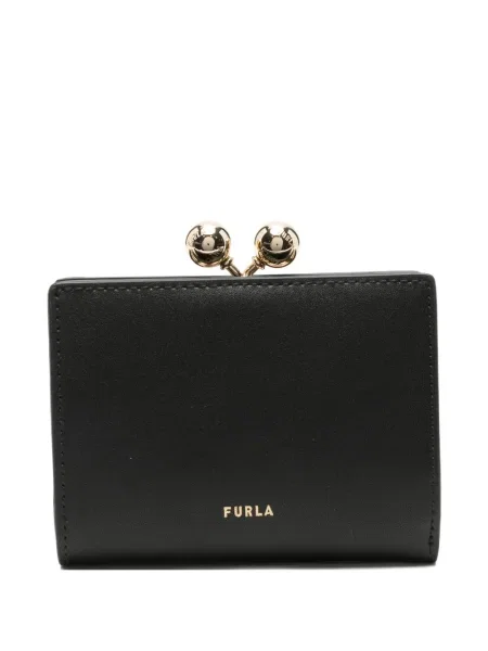 Кожено портмоне Furla черно